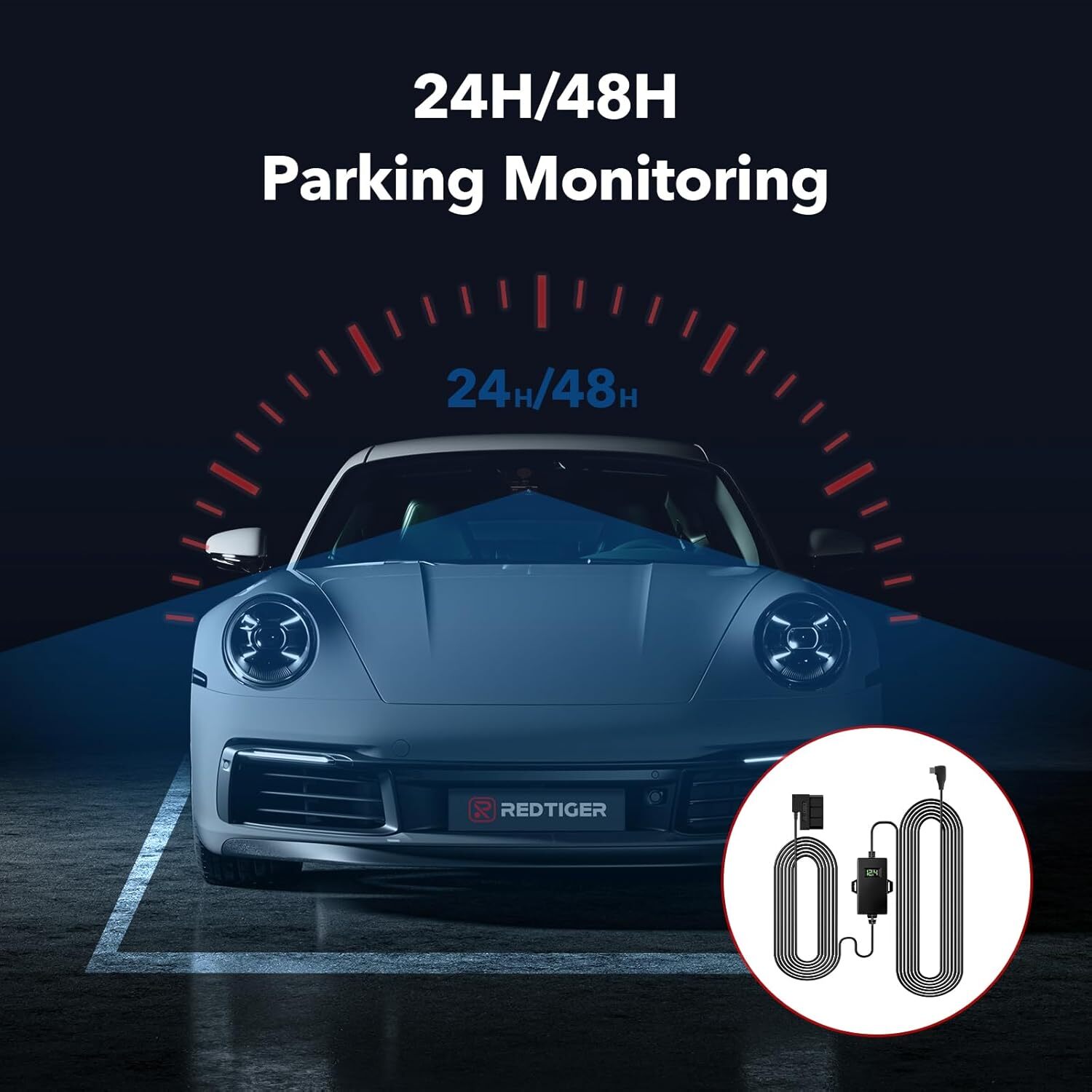 REDTIGER Dash Cam OBD Hardwire Kit Power Cable Type USB C Port for Dash Camera