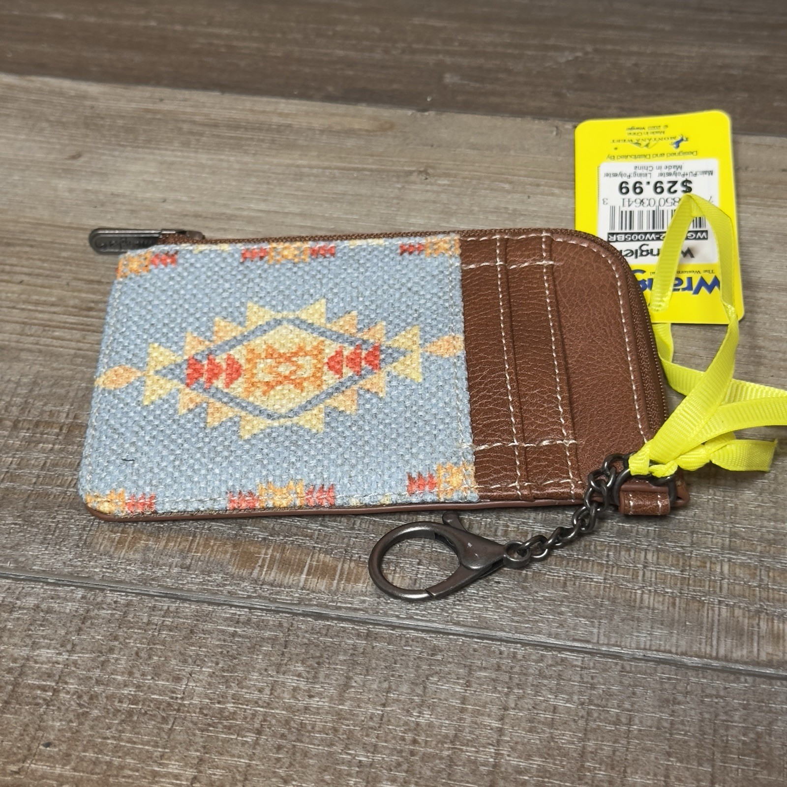 Wrangler Southwestern Mini Blue Card Case Wallet