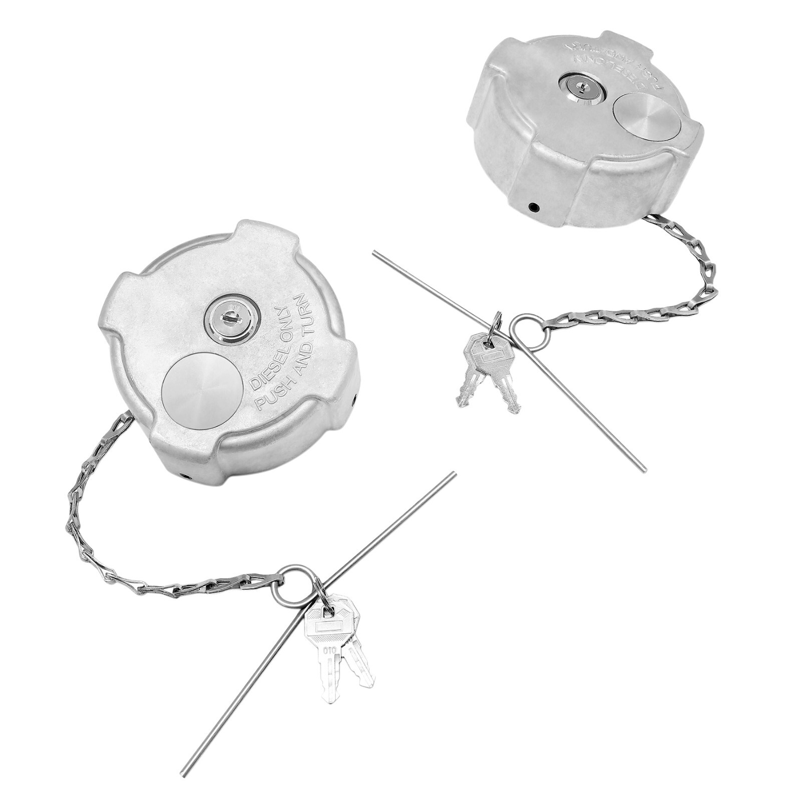 2x Locking Diesel Fuel Cap for 96-18 Freightliner Cascadia Columbia 03-37017-002