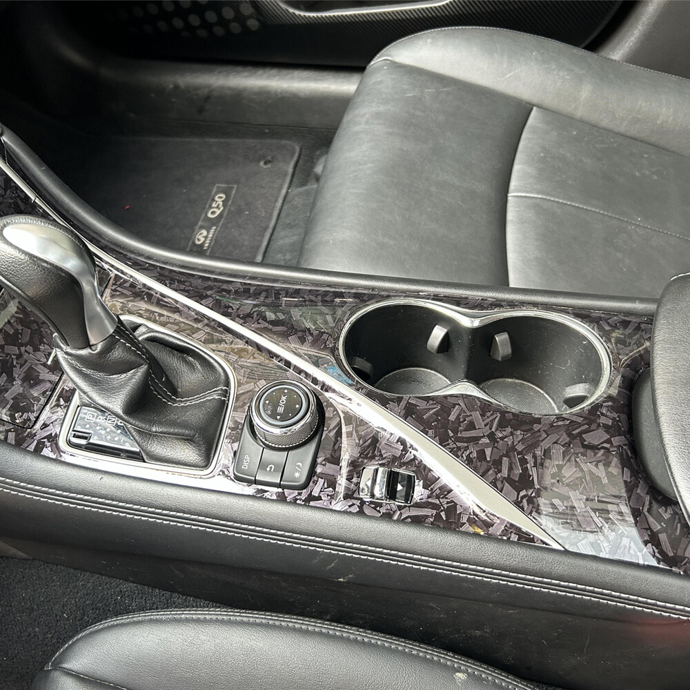 For Infiniti Q50 2014-2022 Forged Carbon Fiber Pattern Interior DIY Trim Decals