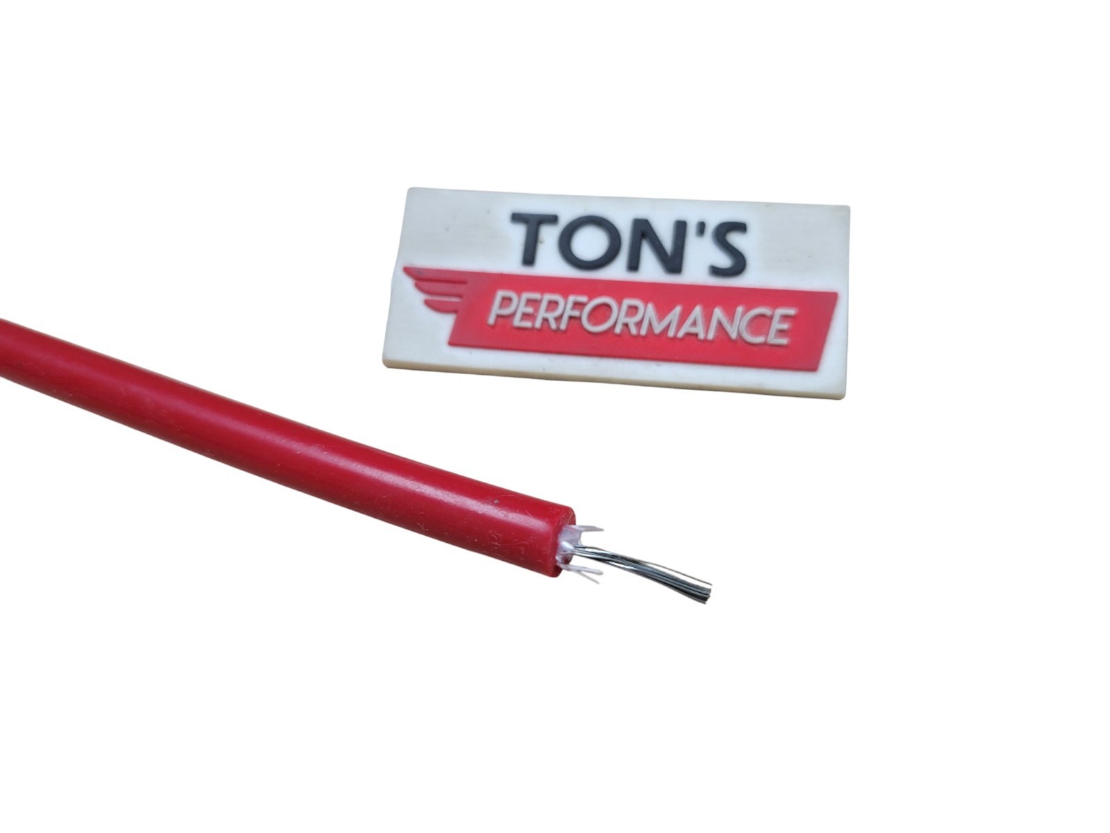 Universal 8mm Red silicone SOLID WIRE CORE SPARK PLUG WIRE by the foot 0 ohms/ft