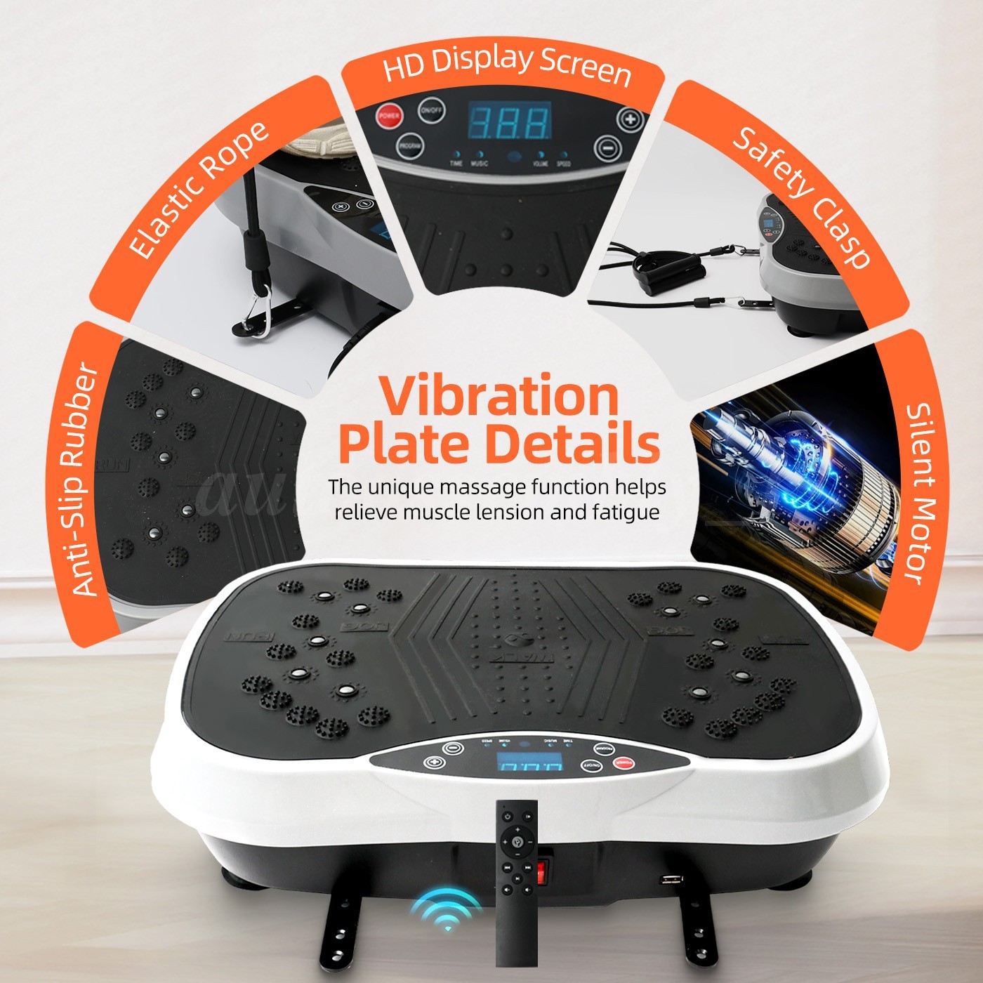 NEW Vibration Plate Exercise Machine Vibrate Platform Whole Body Workout Fitness