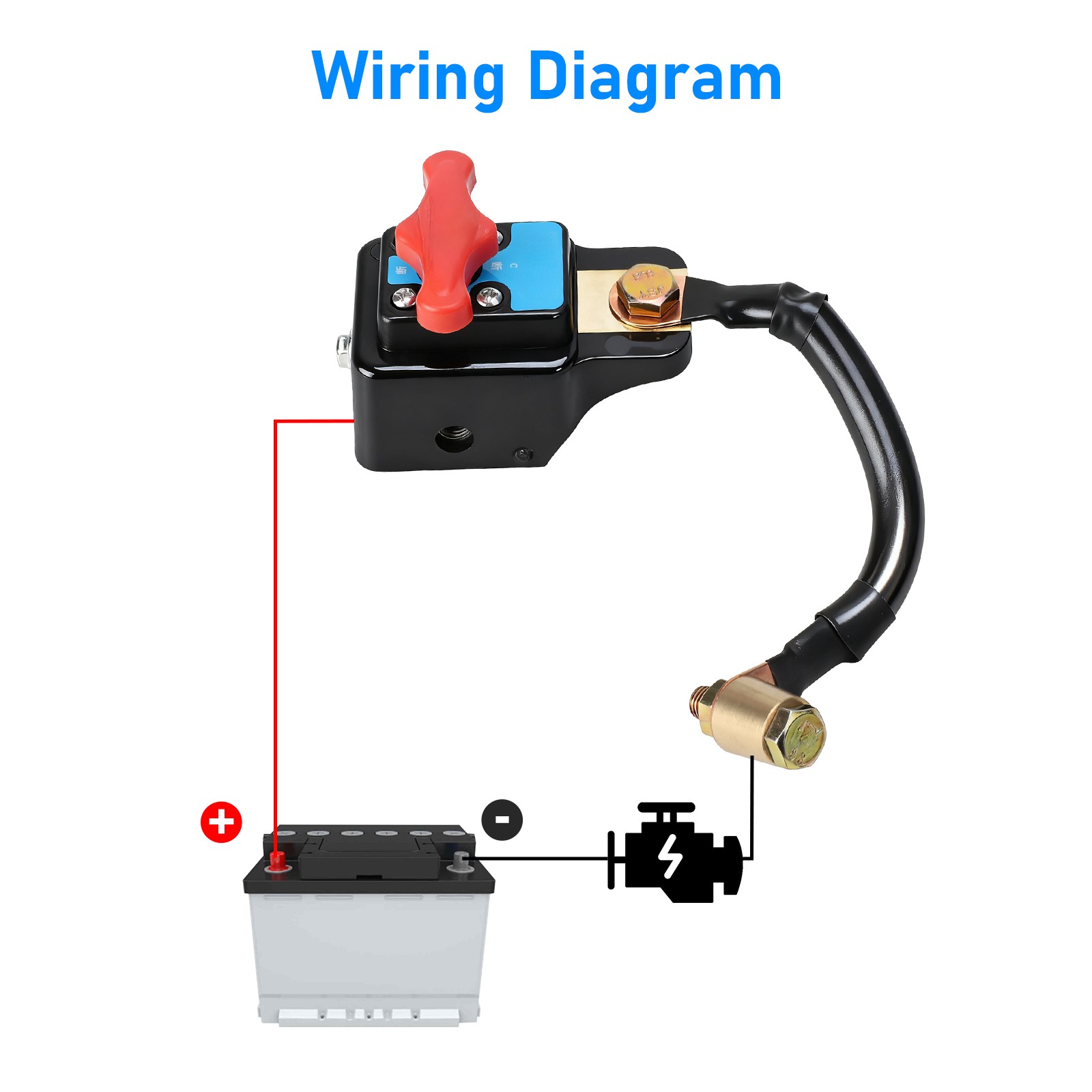 Universal Battery Disconnect Switch 12V 24V Power Cut Off Rotary Isolator Car RV