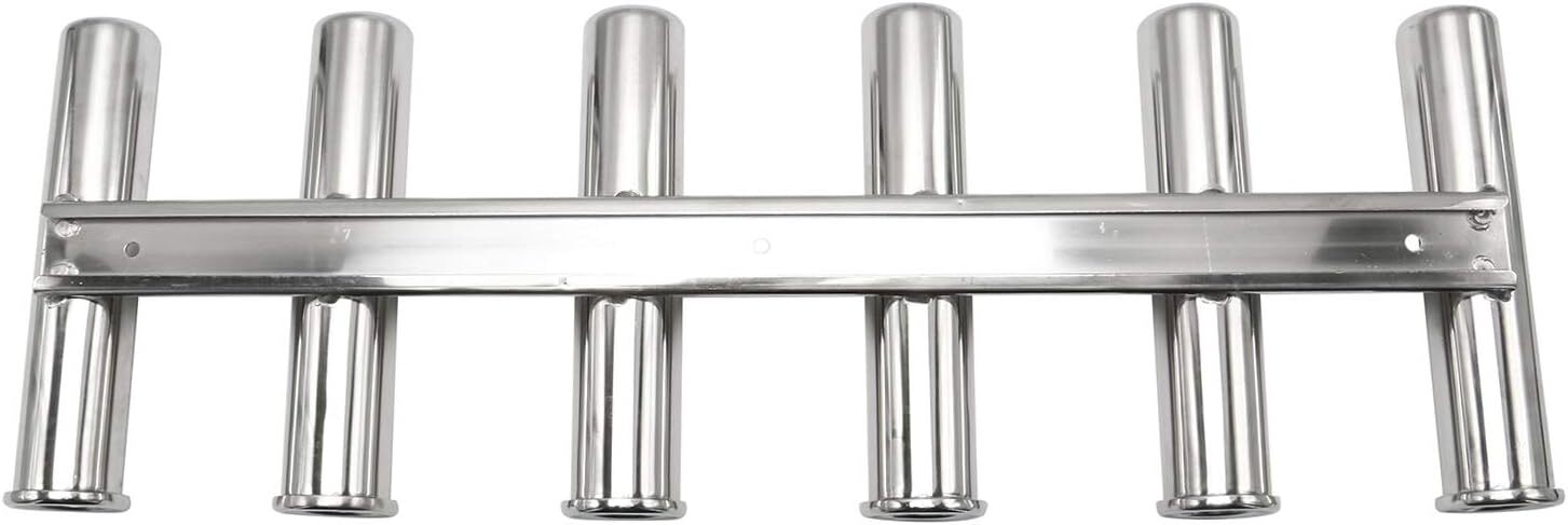 6 Tubes Boat Rod Holder Stainless Steel Boat Fishing Rod Rack for Yacht/Truck RV