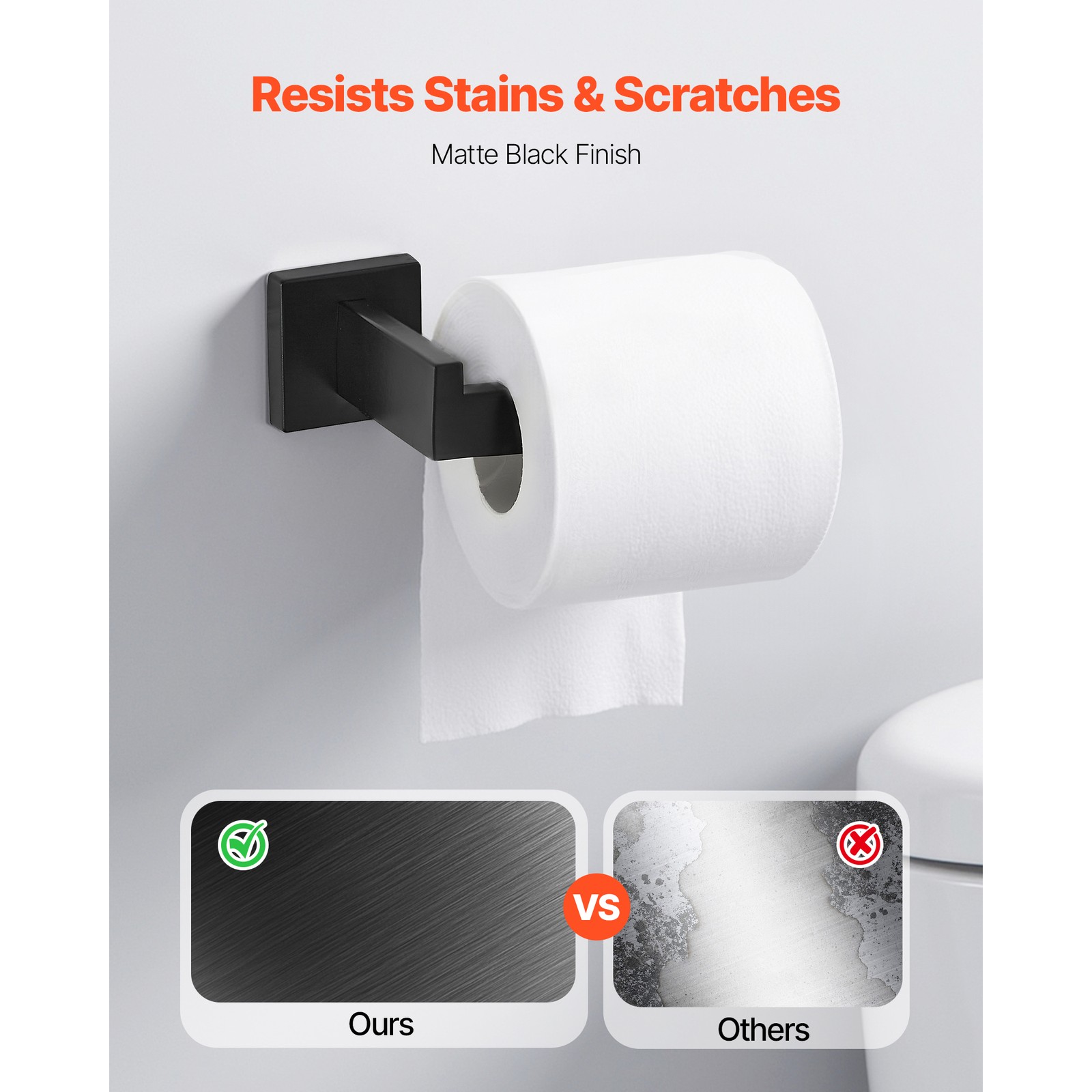 Uimoso 10-Piece Matte Black Bathroom Hardware Set with 24-Inch Towel Bar