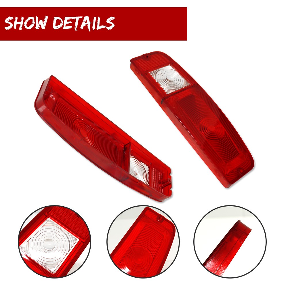 NEW 1970-1977 EARLY FORD BRONCO MARKER, PARKING, AND TAILLIGHT LENS SET.