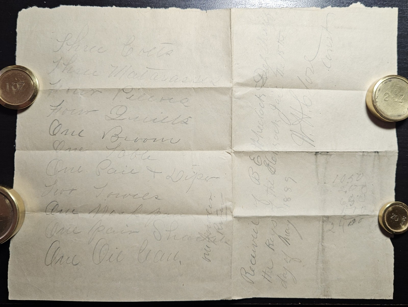 Converse County Sheriff Advertising Douglas WY W/receipt Glenrock Jail c1890s