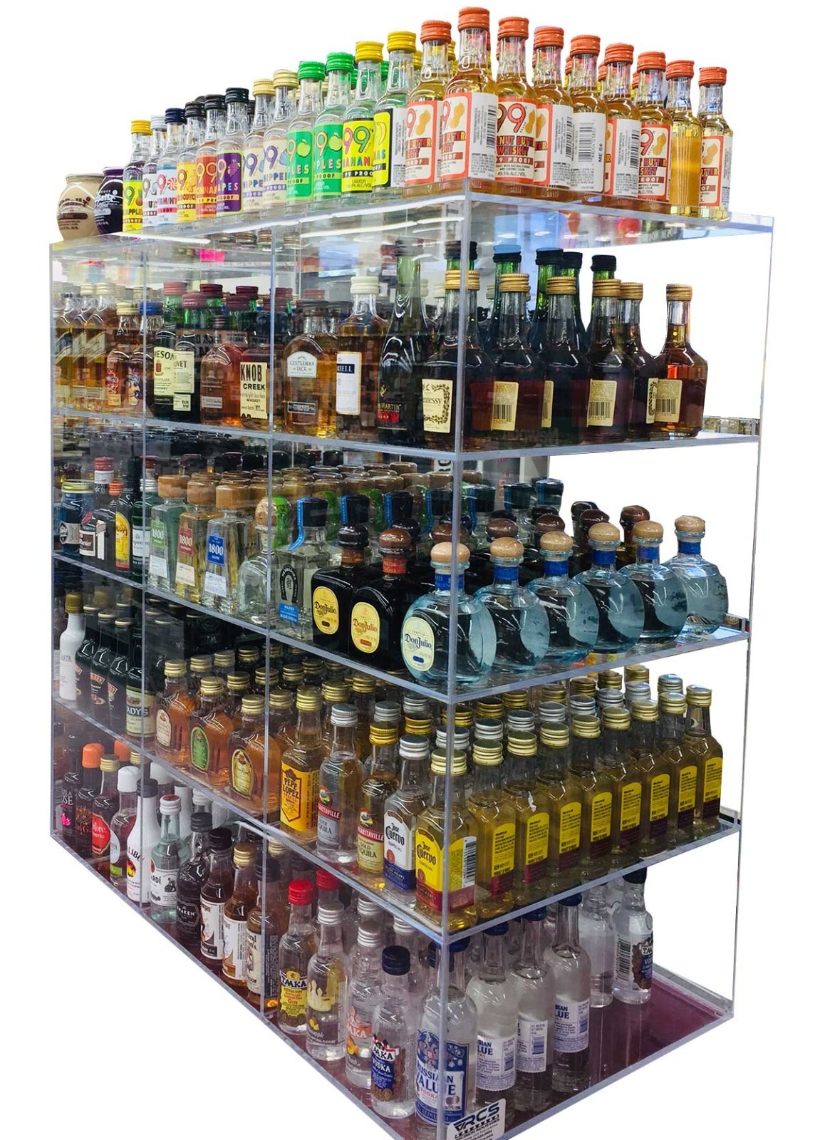 Commercial Retail Display Mini Sampler 50ml Liquor Shot Airplane Bottles rack