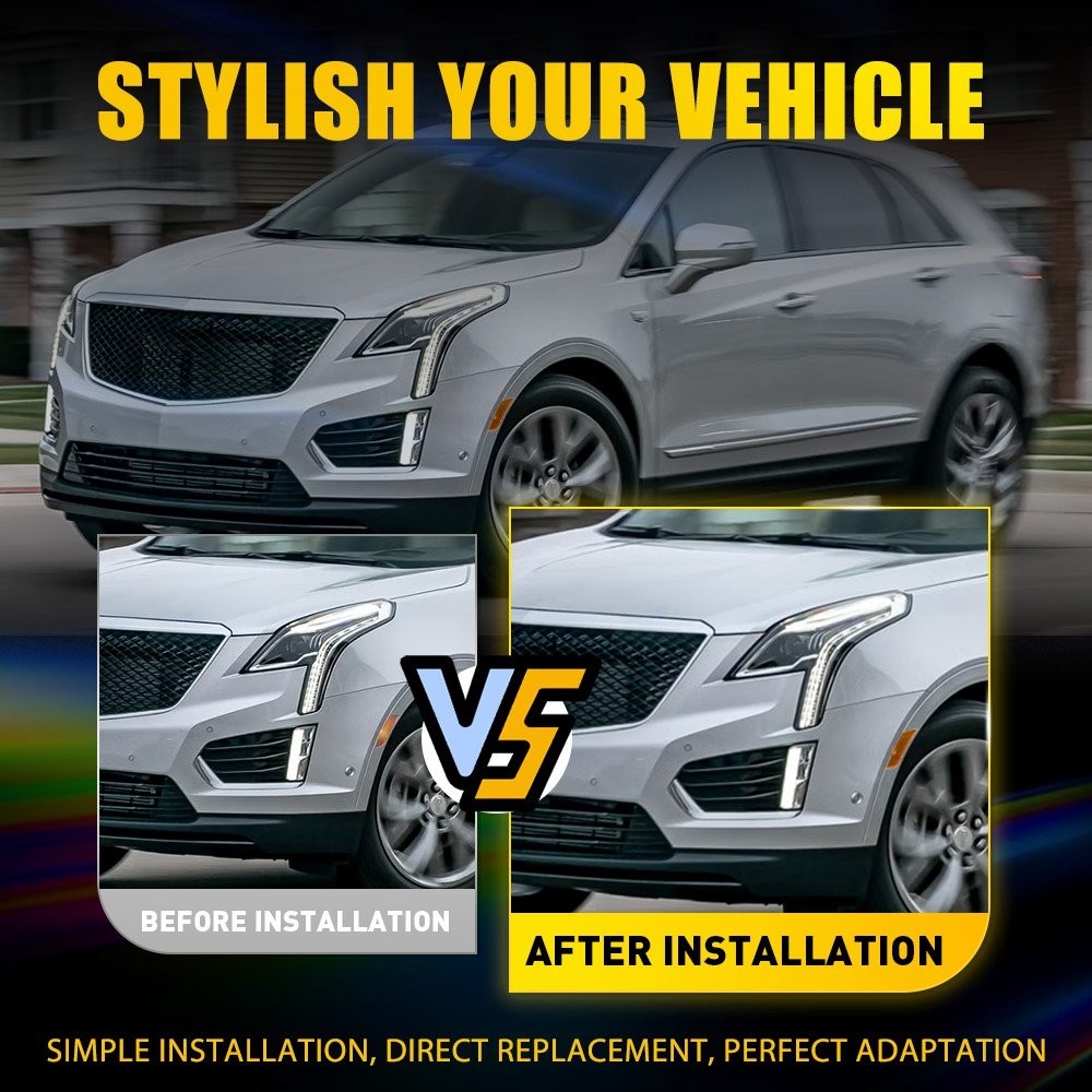 For 2017-2024 Cadillac XT5 Amber Front Fender Side Marker Light LED GM2551199 2x