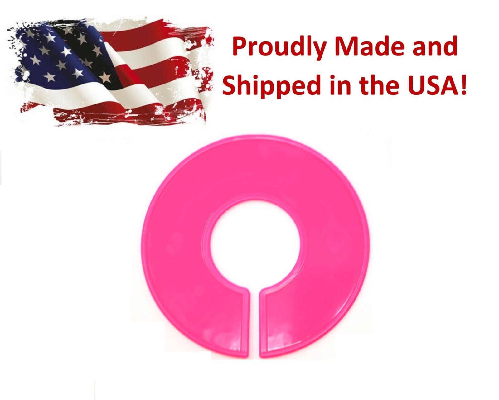 Pink Round Plastic Blank Rack Size Dividers - Multi-pack