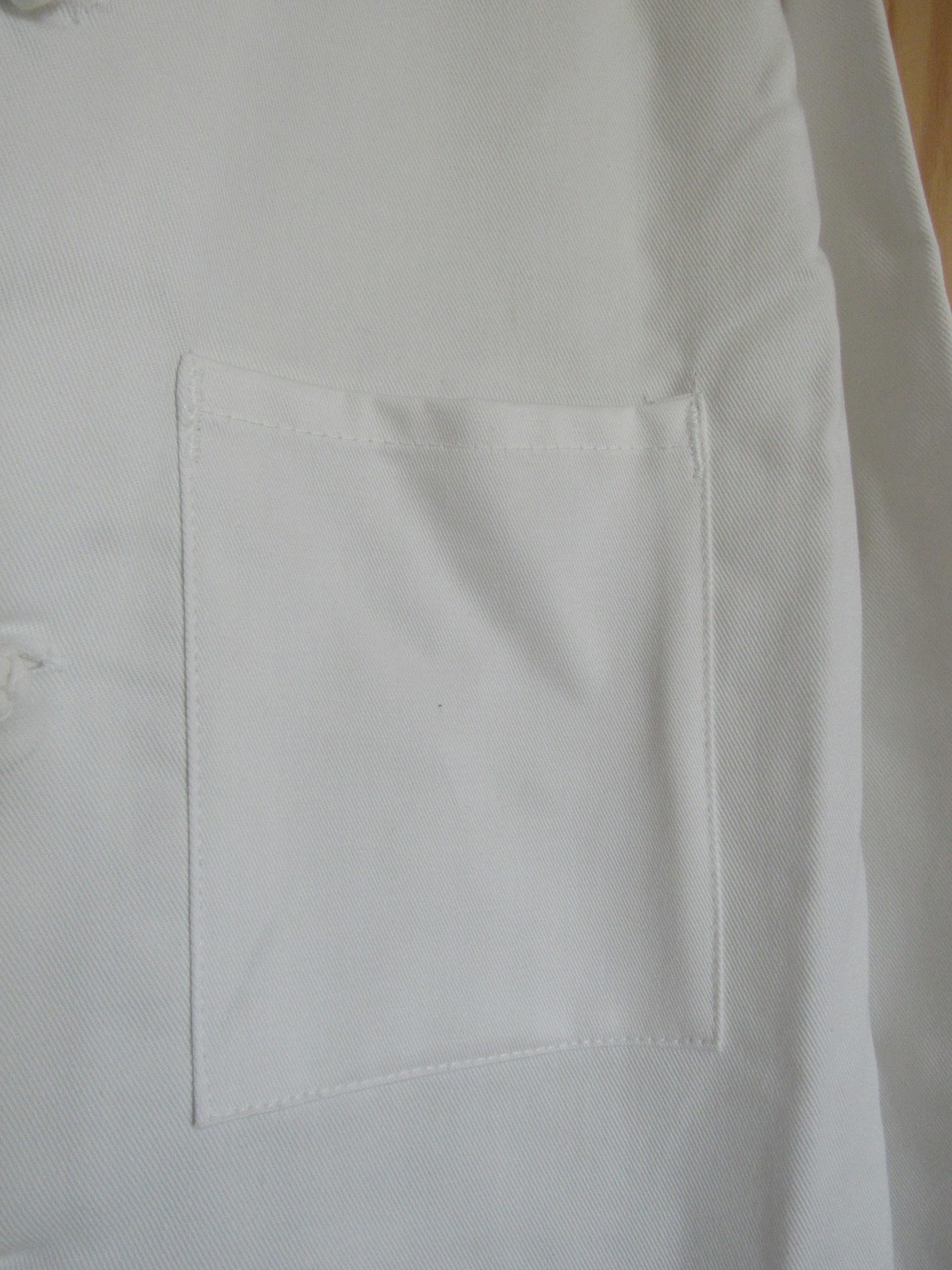 Lab Coat Long Jacket Mens 44 White 100% Cotton Medical Doctor Pockets 22-2WT
