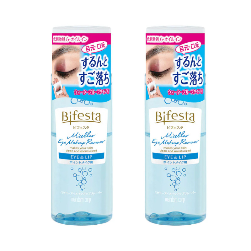 Bifesta Eye Makeup Remover, 4.9 fl oz (145 ml), Mandom (pack of 2)