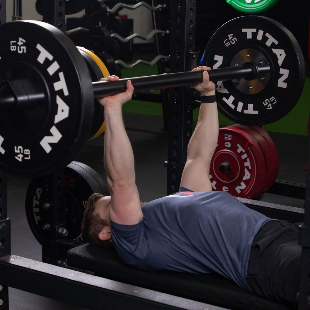 Titan Fitness 7 FT Axle Barbell, Fat Grip Strength Training, Olympic Bar