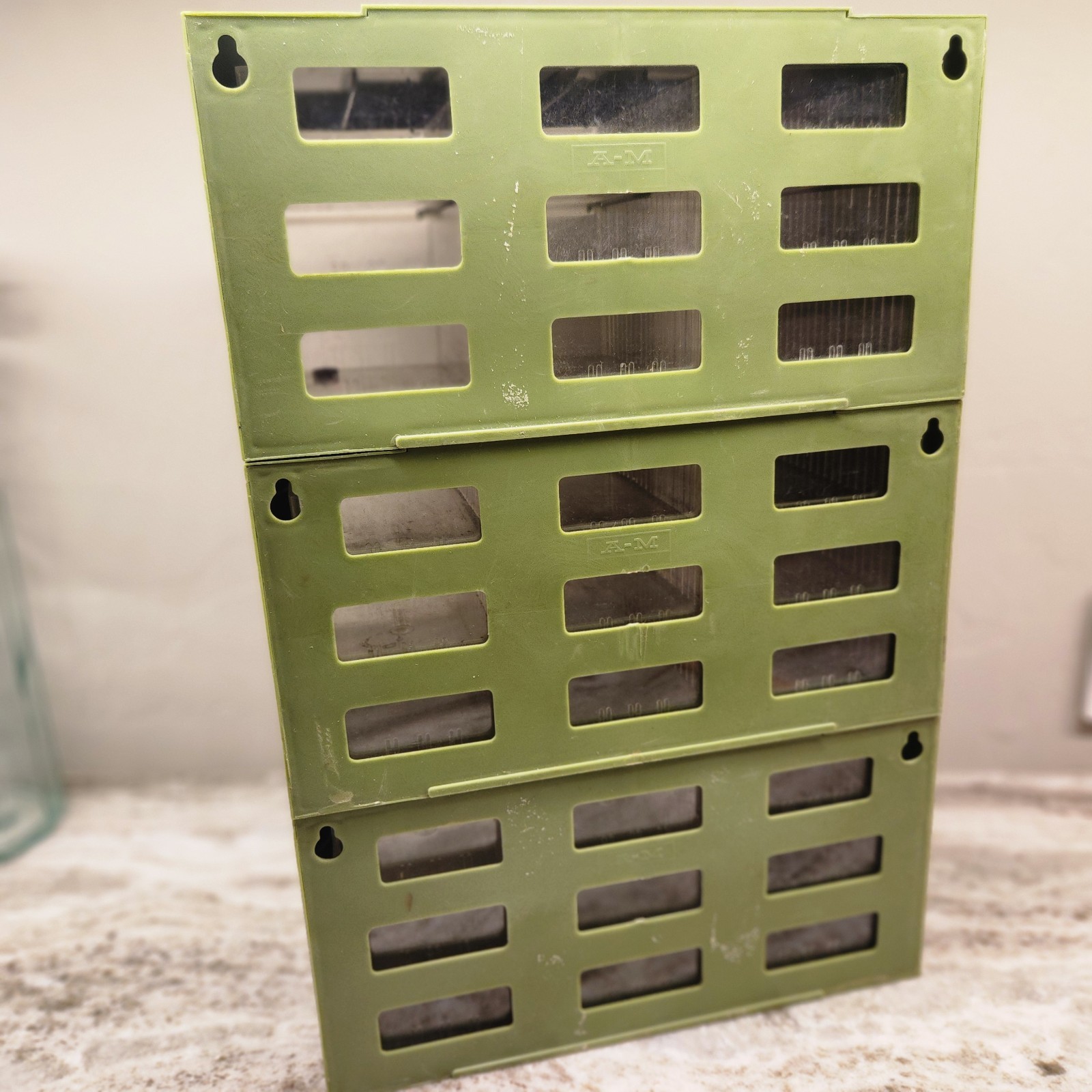 Akro-Mils Green 27 Drawer Storage Cabinet P-1. Bin organizers