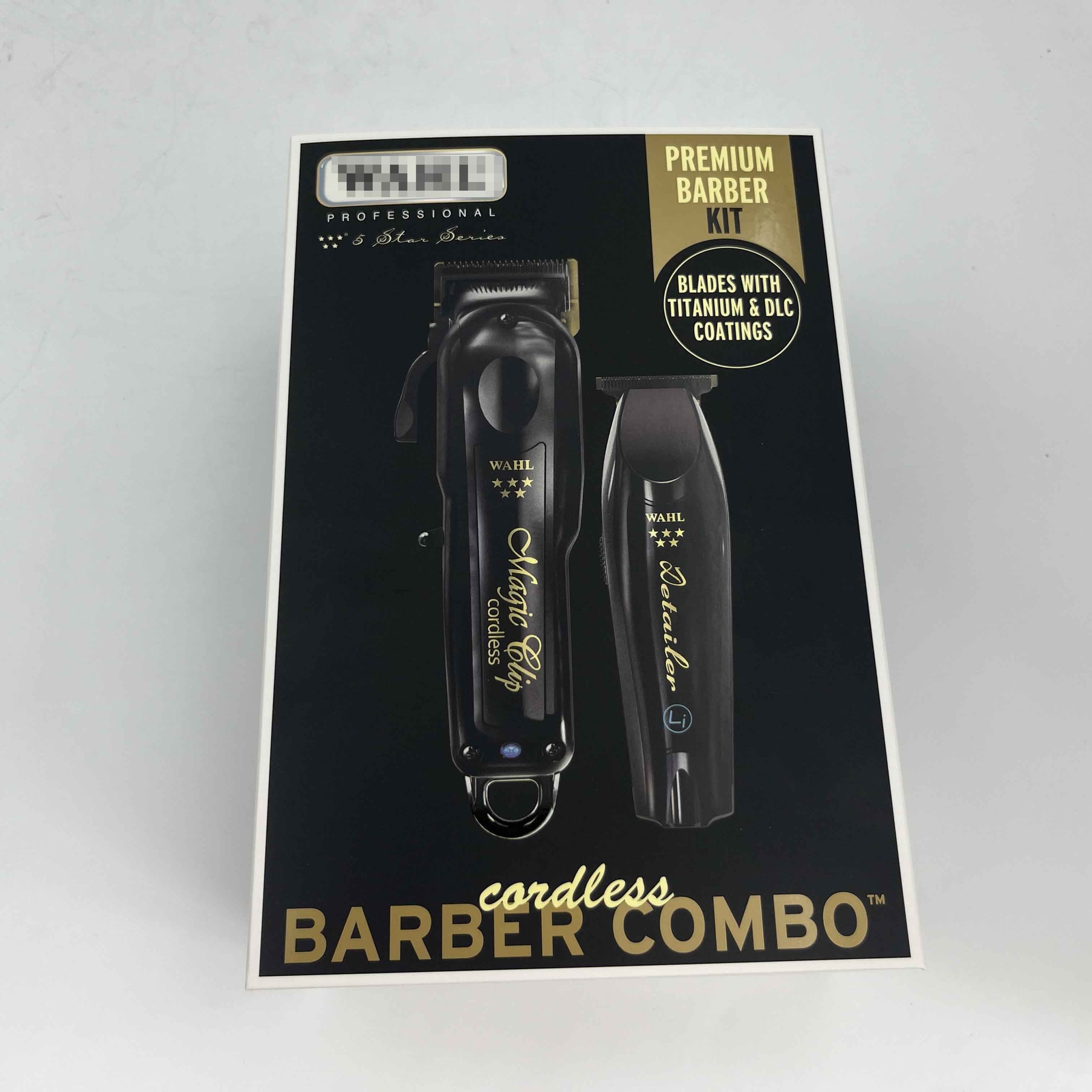 Wahl 5 Star Barber Combo Black Cordless Magic Clip Detailer Trimmer Set 3025397