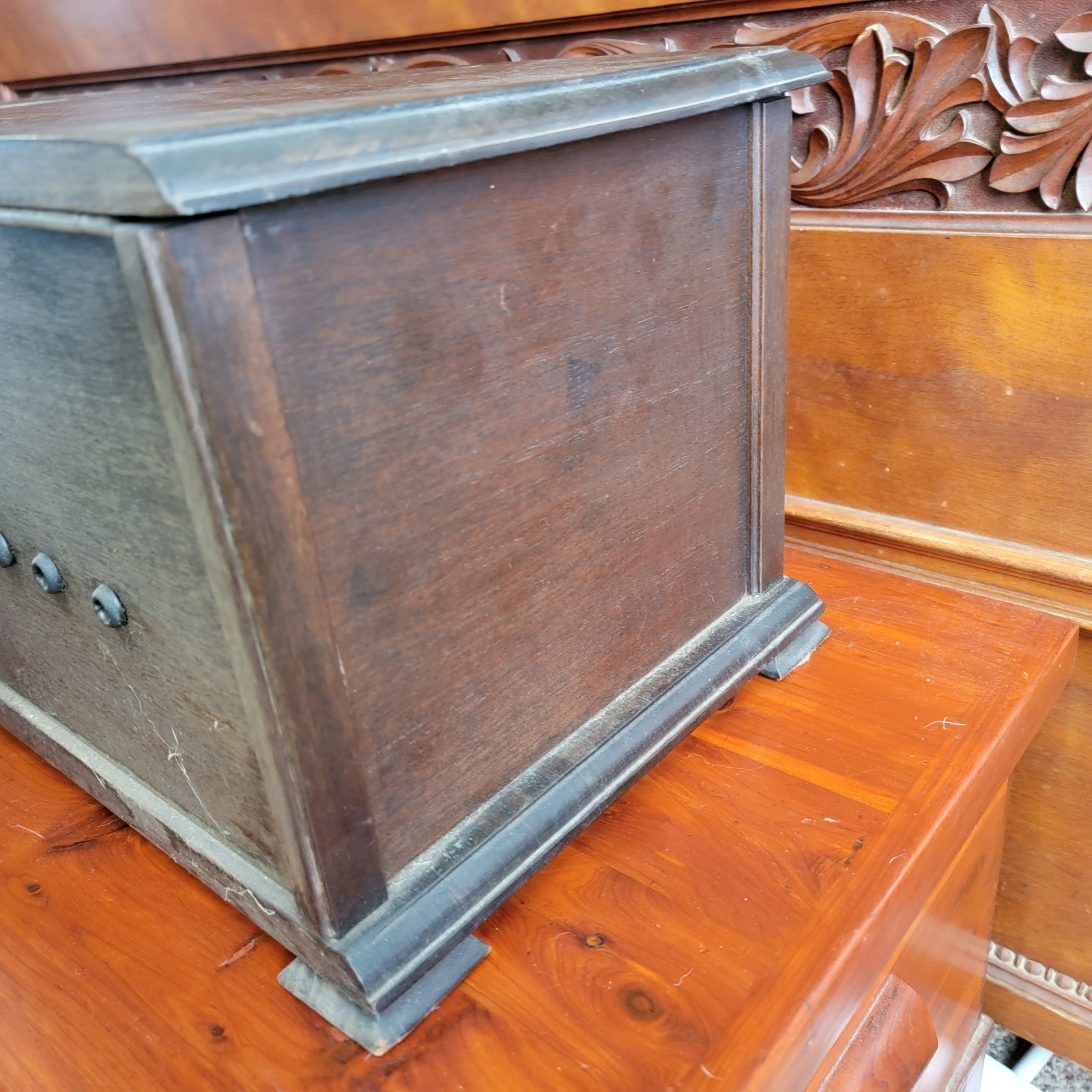 Antique Silvertone King-Hinners NEUTRODYNE in Wood Case 1924 Untested