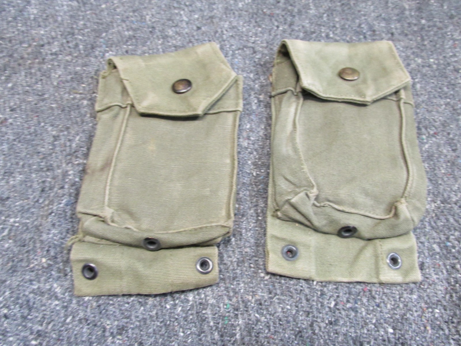 PAIR OF VIETNAM WAR ERA USGI M-FOURTEEN RIFLE SINGLE POCKET MAGAZINE POUCHES