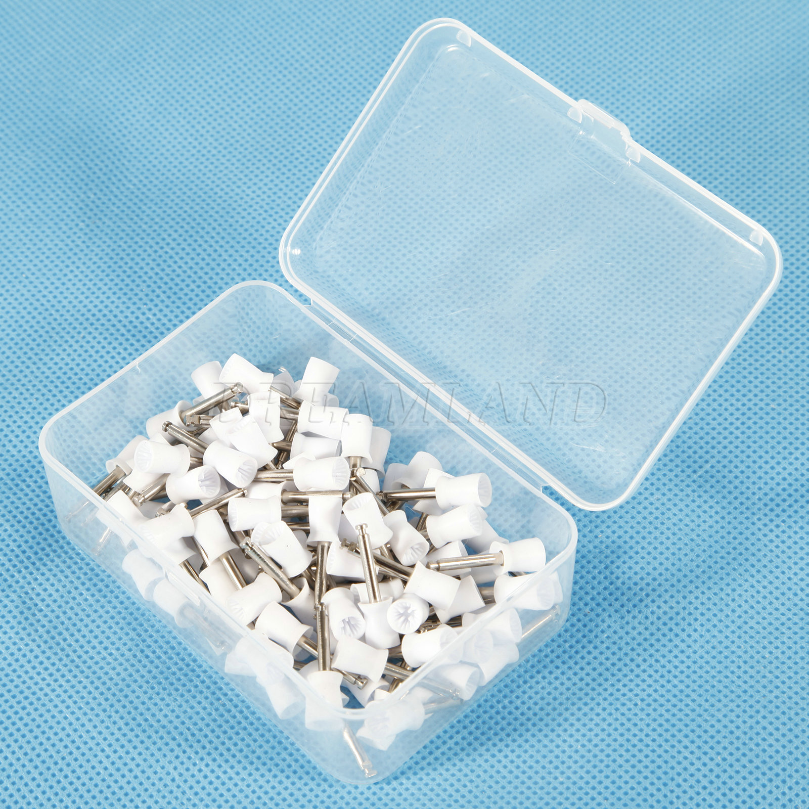 100 Uds. Copas de pulido Dental, cepillo goma tipo pestillo de copa profiláctica