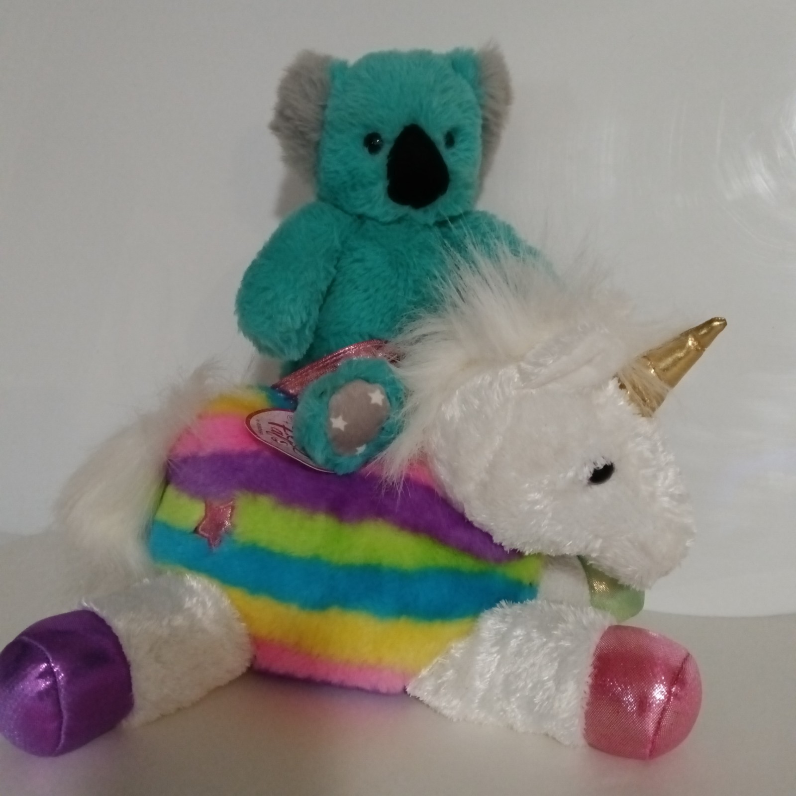 World's Softest Plush Bear And Aurora Unicorn Mixed Lot Of 2 Plush Toys