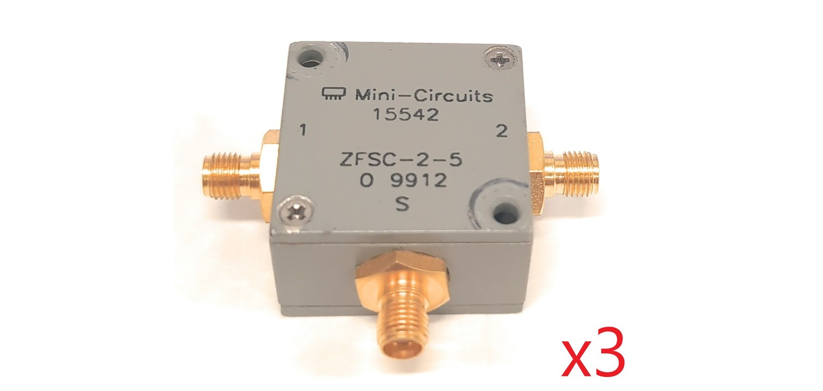 Lot of 3 Mini-Circuits 10 to 1500 MHz SMA Power Splitter/Combiner ZFSC-2-5