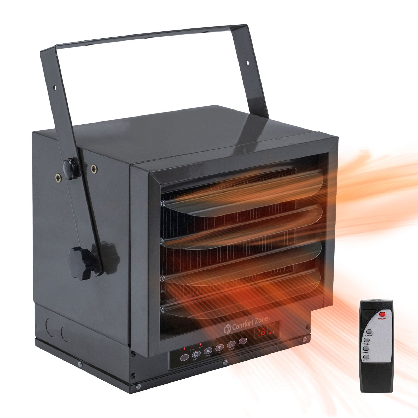 Comfort Zone 7,500 Watt, 240 Volt Industrial Ceiling Mounted Heater with Remote