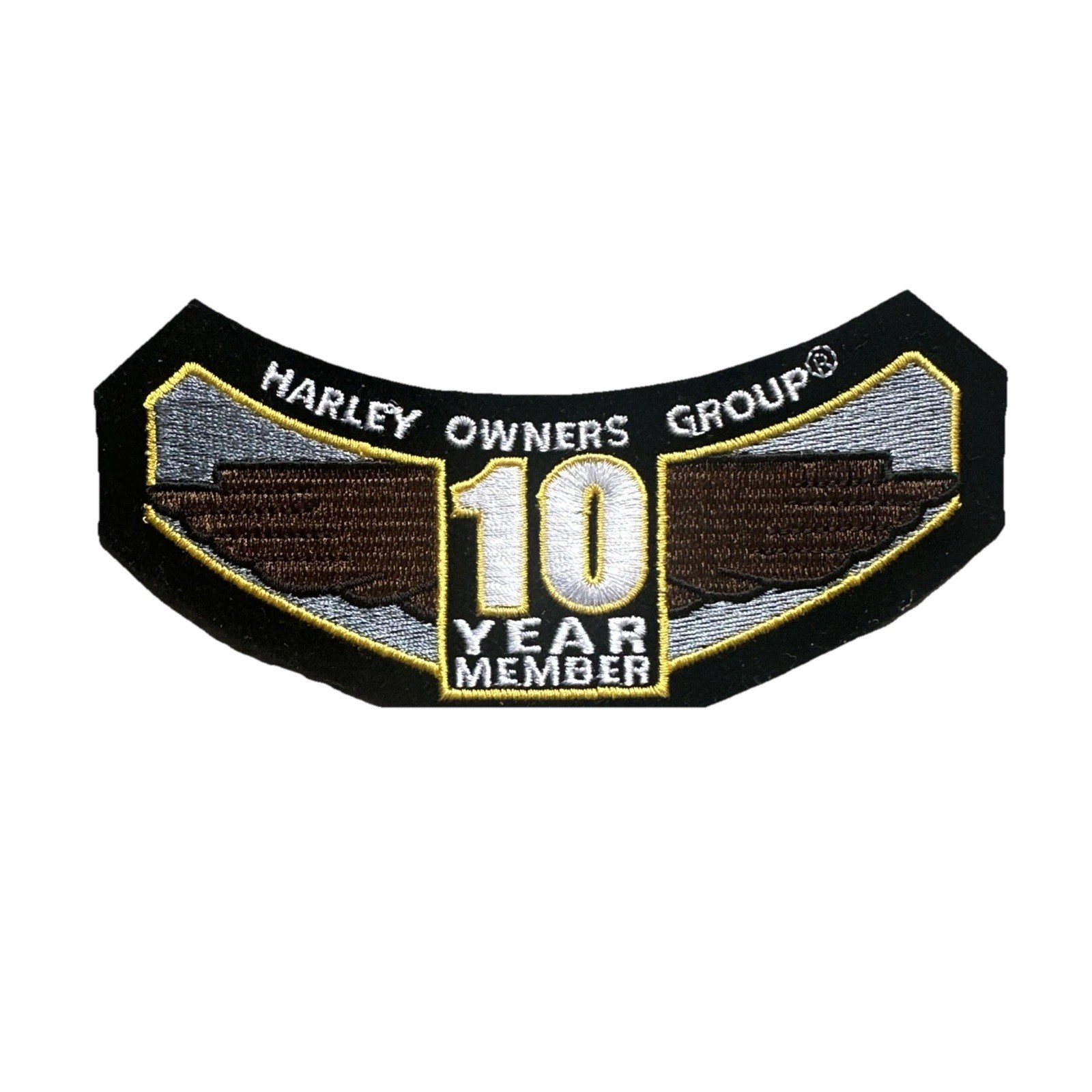 HOG Harley Davidson Owners Group 10 Year Member Rocker Patch Unused