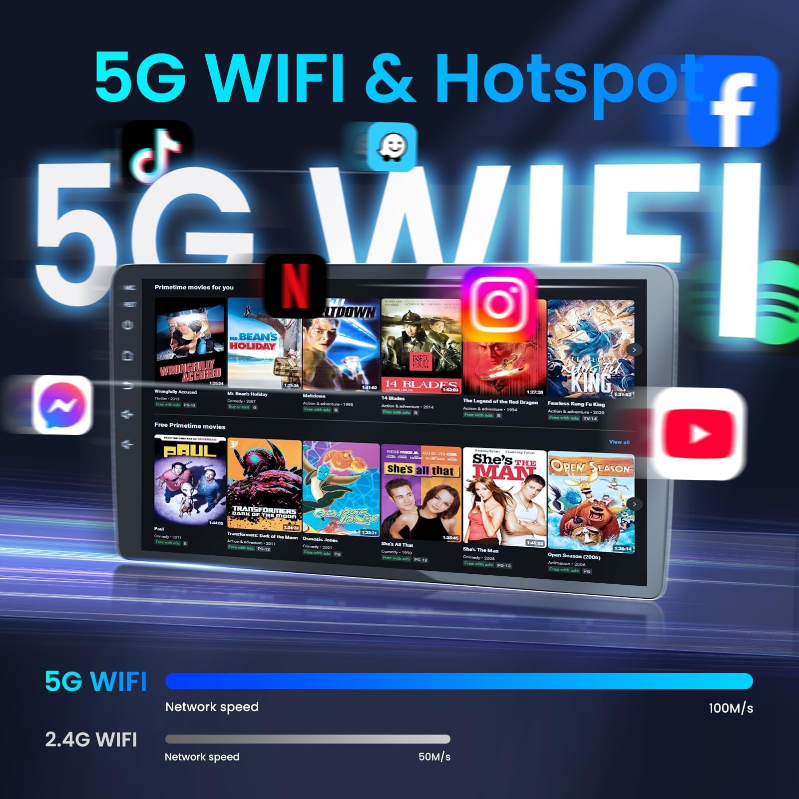 10.1" For 2014-2017 Nissan Rogue Carplay Radio Stereo 4+64G Android13 Cam 5GWiFi