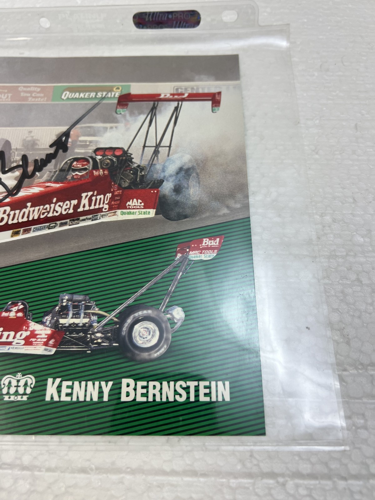 Kenny Bernstein Autographed Quaker State Racing Budweiser King NHRA Drag SIGNED