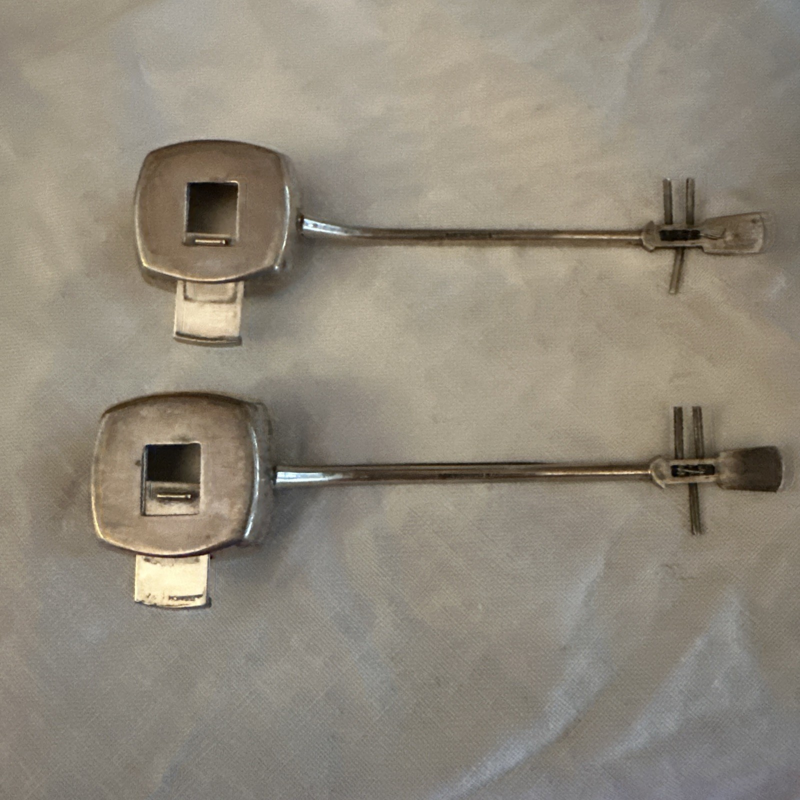 Pair Of (2) Japanese Shamisen Lute .925 Sterling Silver Salt & Pepper Shakers