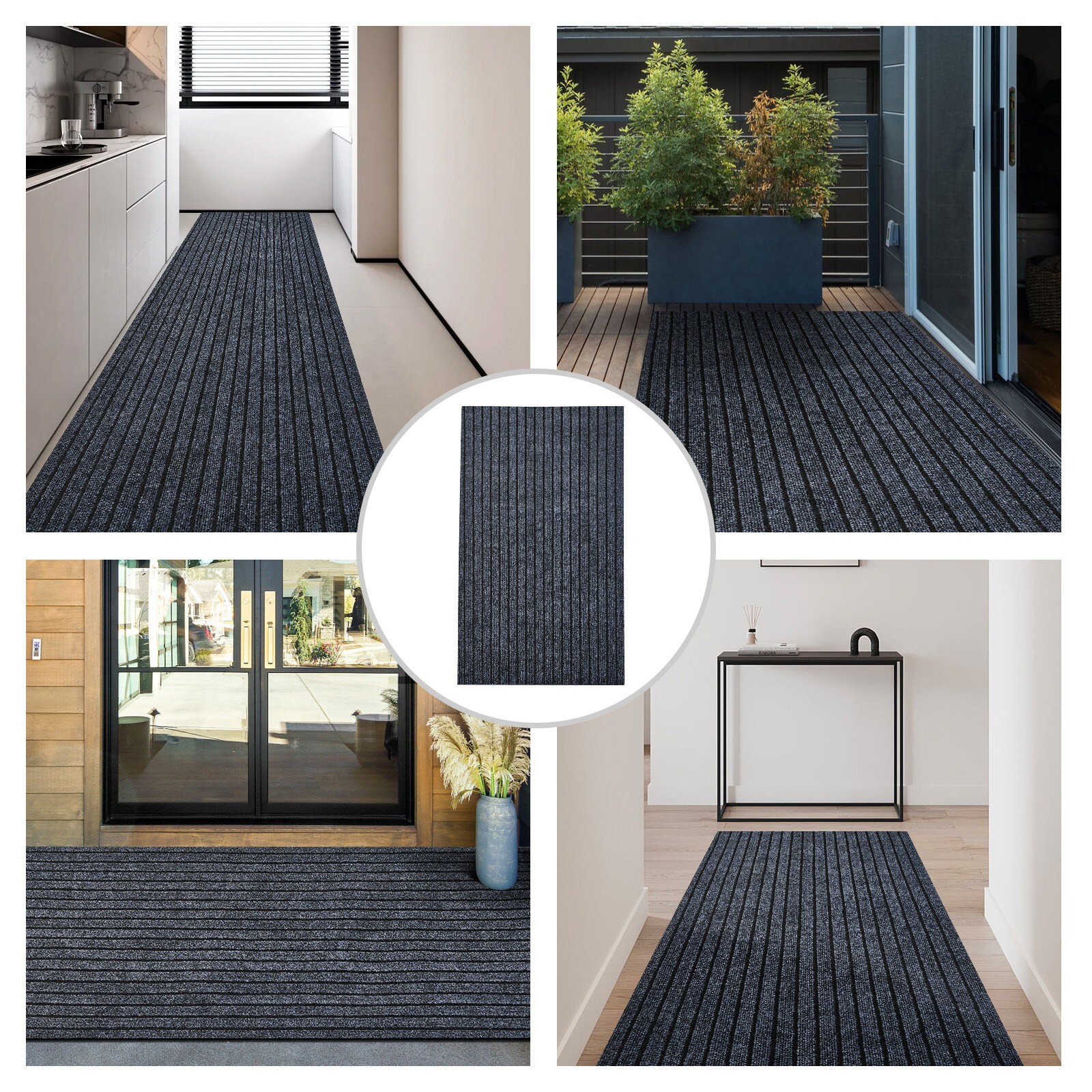 Runner Rug Hallway Non Slip Rubber Back Custom Size as Carpet Doormat Throw Rug