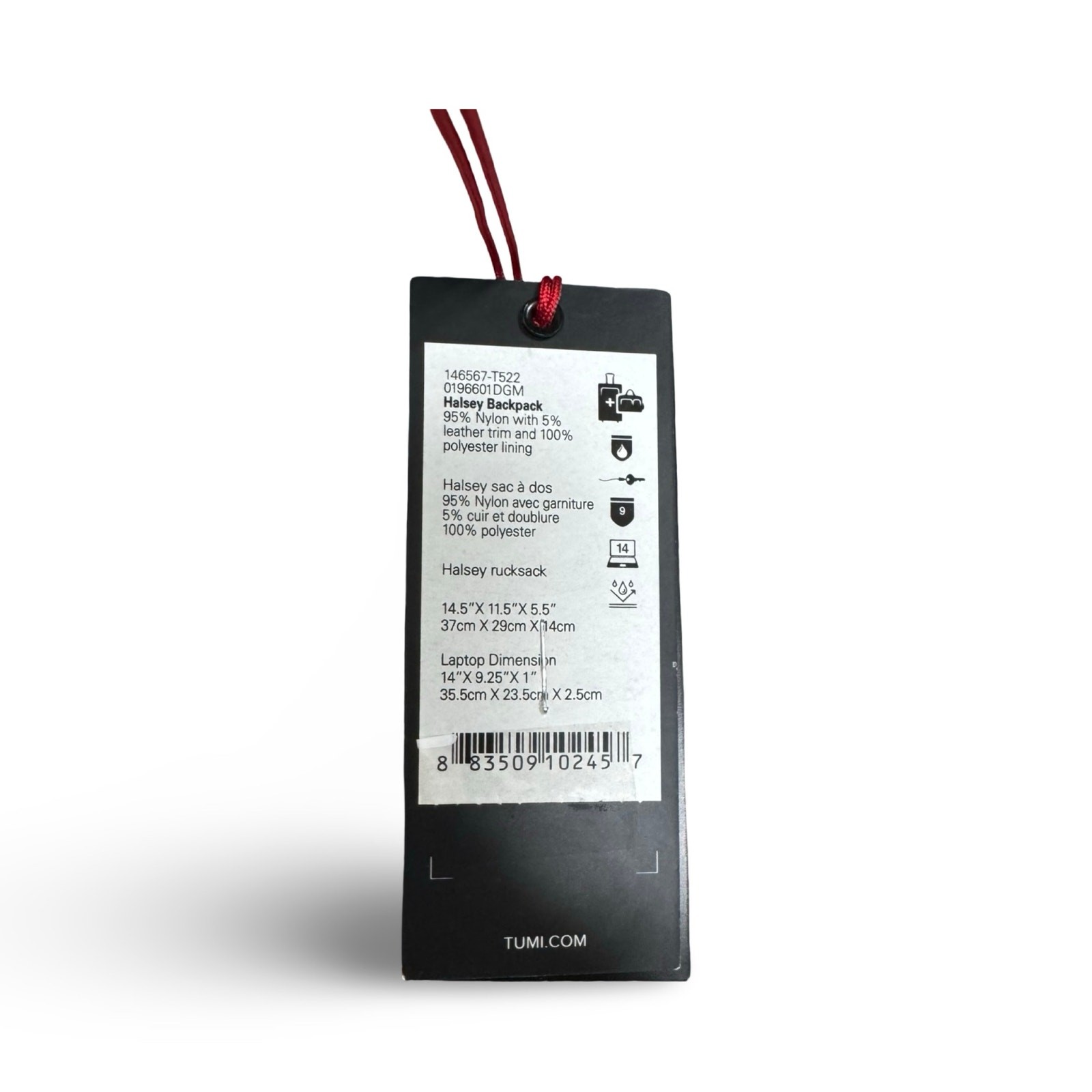 Tumi Voyageur Halsey Backpack - Black/Gunmetal (Preowned)