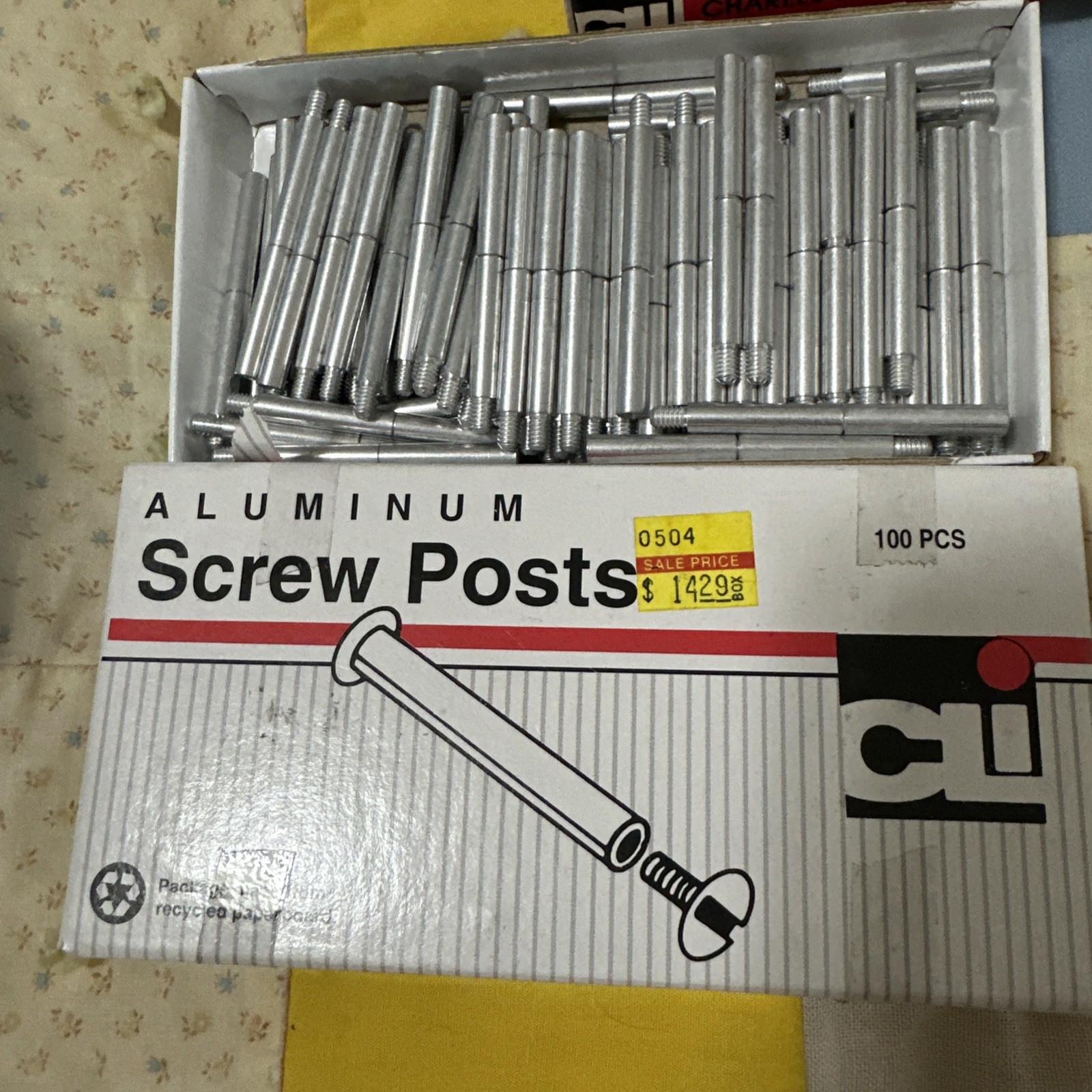 Aluminum Screw Posts Binding Charles Leonard Inc. Lot Of 3 Boxes