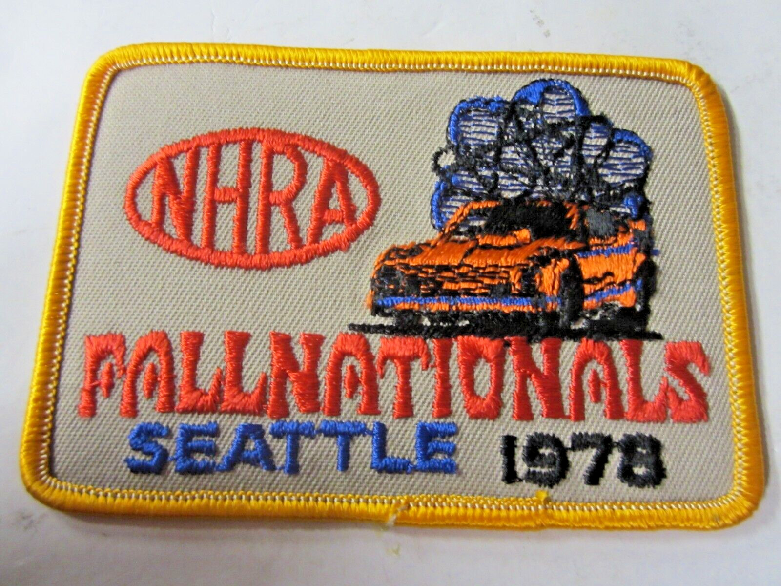 NHRA 1978 Classic Original FALLNATIONALS Seattle WA Drag Racing Event Patch