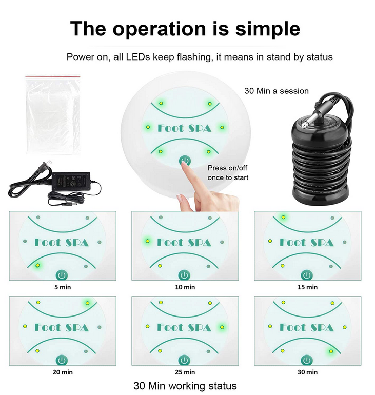 Ionic Foot SPA Baths Detox Cell Cleanse Machine for Home Club Portable Use Carry