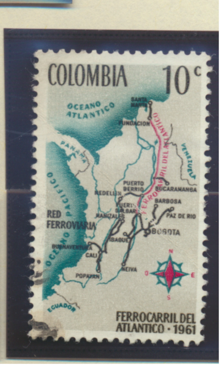 Colombia Stamp Scott #748, Used