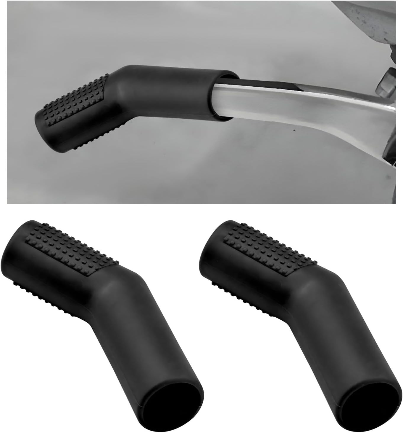 2PCS Motorcycle Rubber Gear Shift Lever Shoe Protector Universal Anti Black