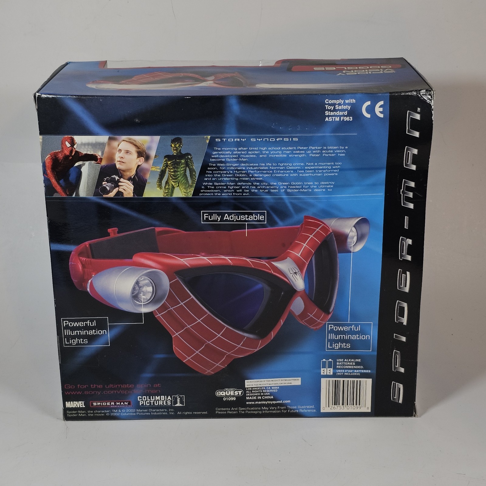 2002 Spider-Man Movie Spidey Vision Goggles Marvel Tobey Maguire NEW