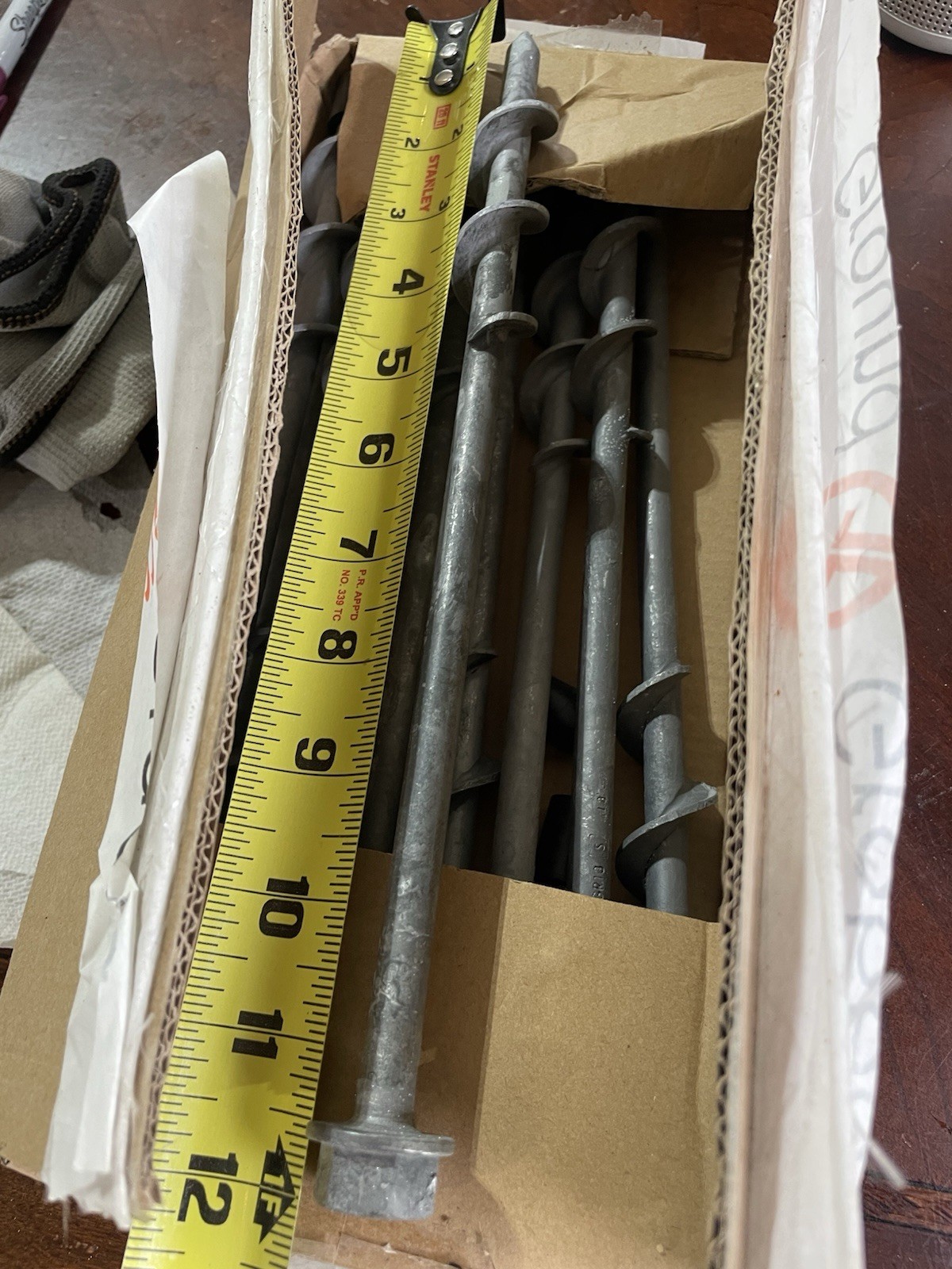 12” Ground Anchors Non-Rust Cast Metal Tent Stakes Heavy Duty