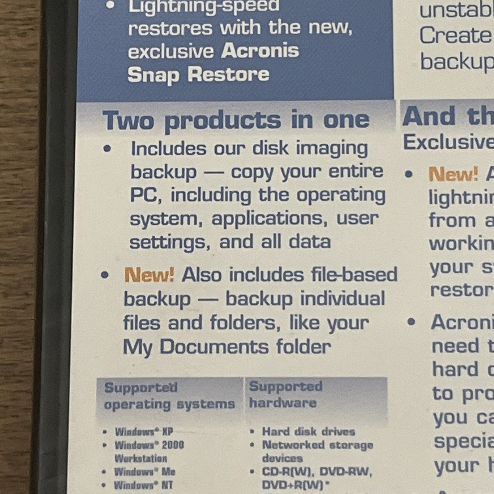 Acronis True Image 9.0 Complete PC Backup Solution Award-Winning 2005 Software