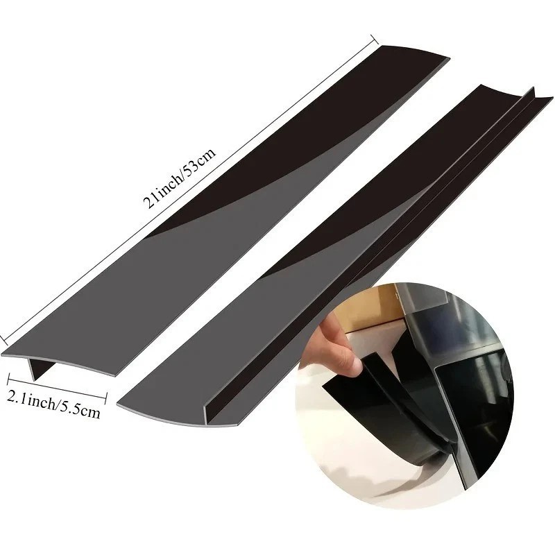 (2 Pack) 21 Inch Silicone Stove Gap Filler Kitchen Counter Top Gap Cover