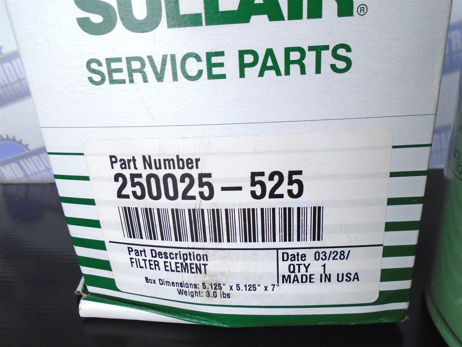 Genuine SULLAIR - 250025-525 - OIL COOLANT FILTER For AIR COMPRESSOR -NEW in BOX