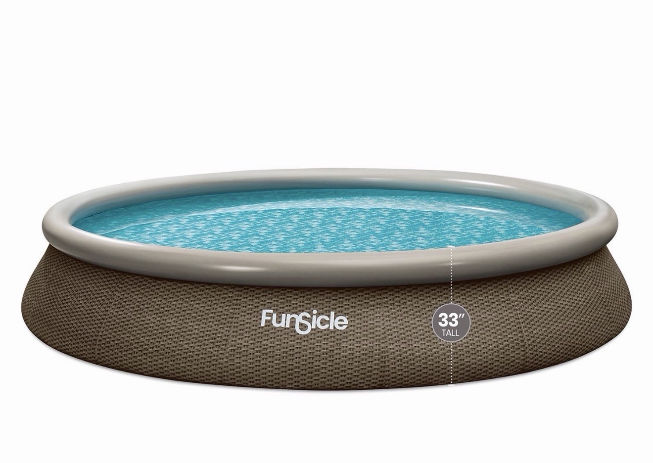 Funsicle 15' x 33" QuickSet Inflatable Ring Top Outdoor Above Ground Pool w/Pump