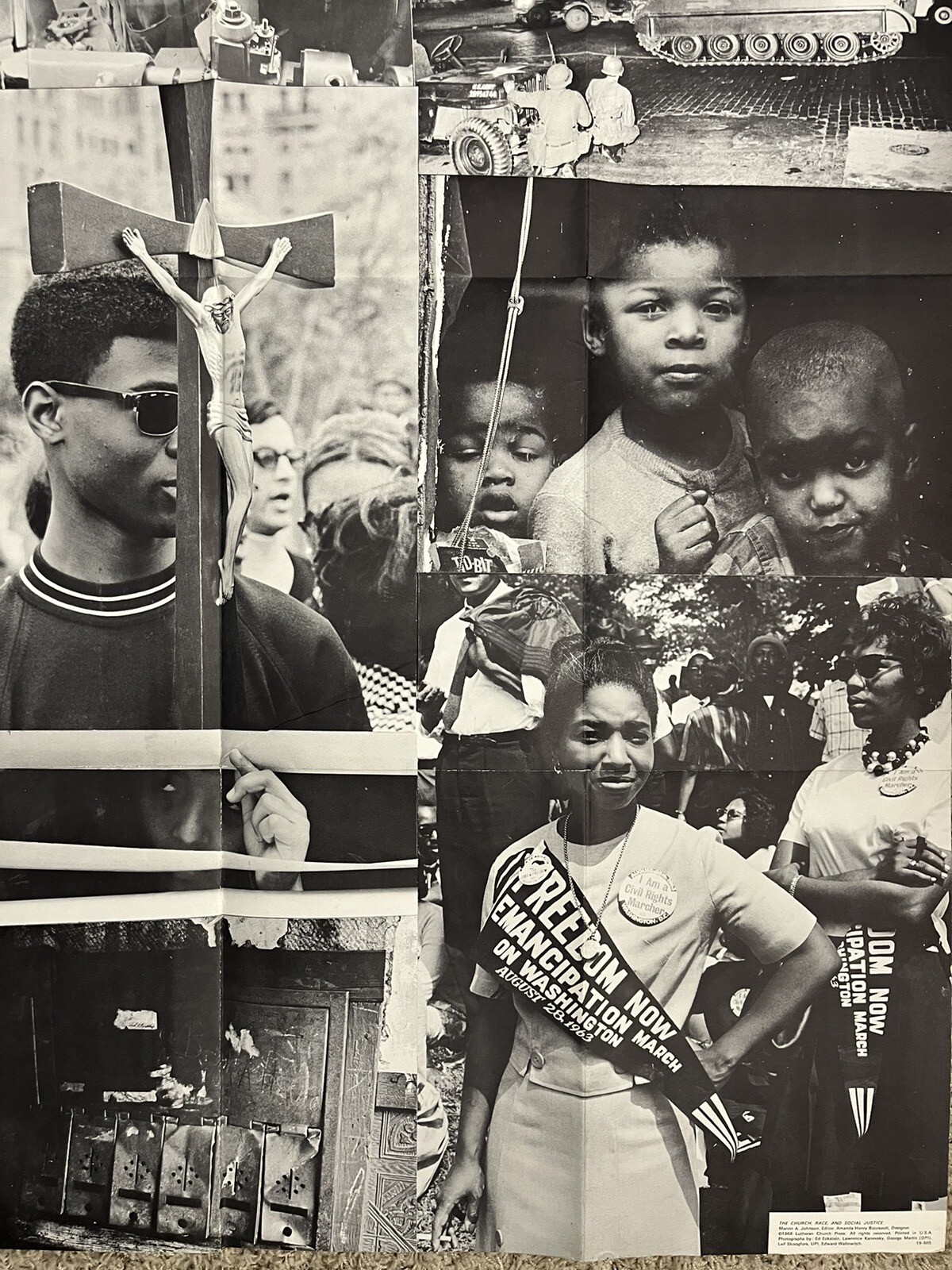 Vintage RARE 1968 Civil Rights Freedom Social Justice Equality Poster 36”X48”