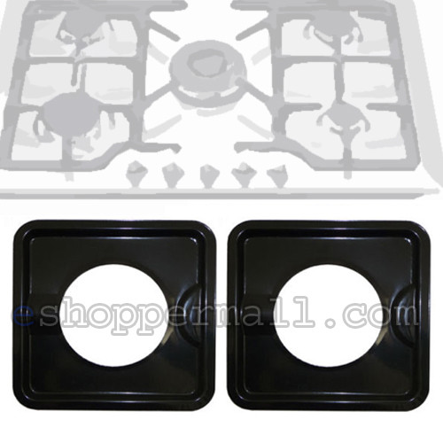 HEAVY DUTY BLACK STEEL SQUARE REUSABLE DRIP PAN GAS BURNER BIB LINER COVERS BN24