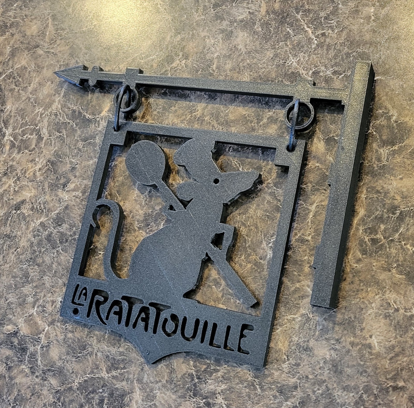 La Ratatouille Sign – Disney Kitchen Wall Art – Remy Chef Decor – French Bistro