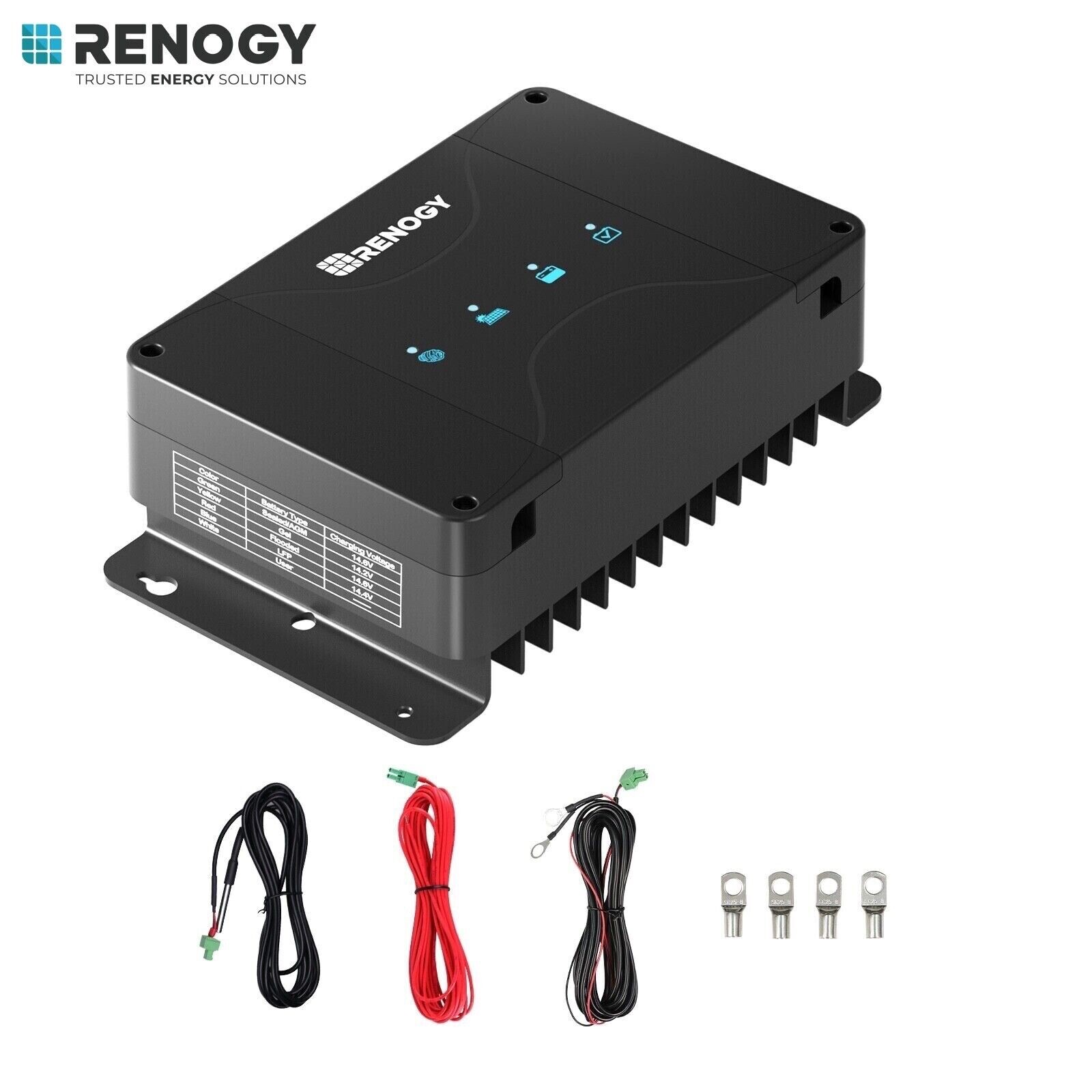 Renogy DCC30S 12V 30A Dual Input DC-DC On-Board Battery Charger with MPPT