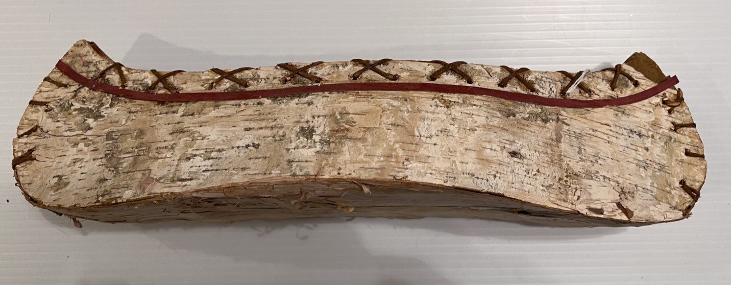 Handmade Birchbark Native American Canoe