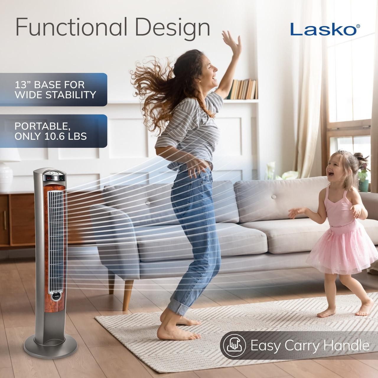 Lasko T42954 42" Wind Curve Oscillating Tower Fan