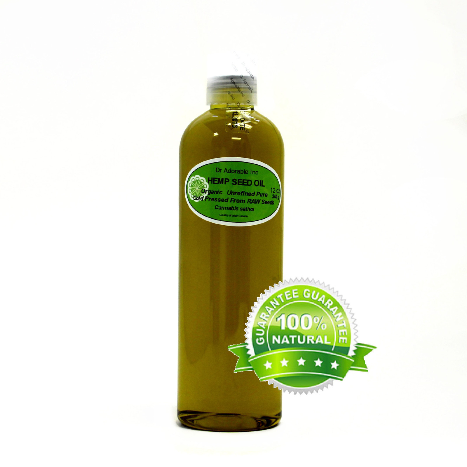 HEMP SEED OIL 100% Pure ORGANIC COLD PRESSED VIRGIN 2 oz- Gallon Free Shipping