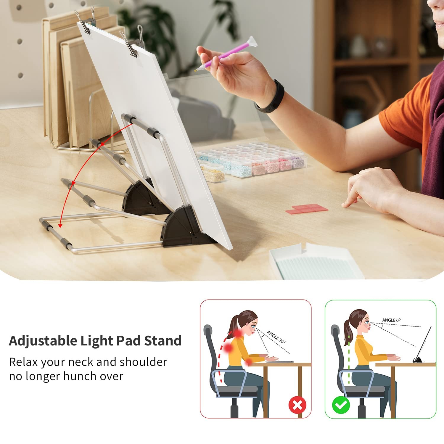 ARTDOT A4 LED Light Pad for Diamond Painting Kits for Adults, USB Powered
